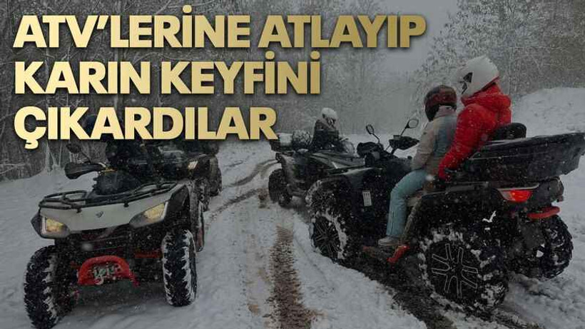 ATV’lerine atlayıp karın keyfini çıkardılar